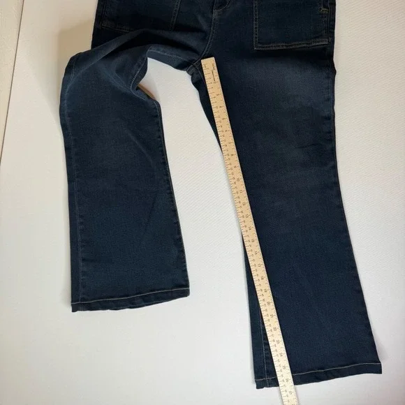 Pilcro Dark Blue Flare Jeans - Picture 13 of 13